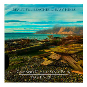  natuurpark Camano, bewerkbaar Perfect Poster