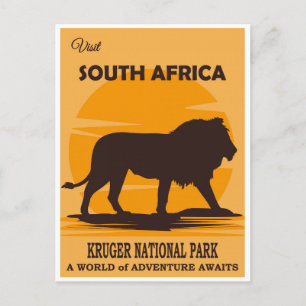  natuurpark Lion Travel in Zuid-Afrika Briefkaart