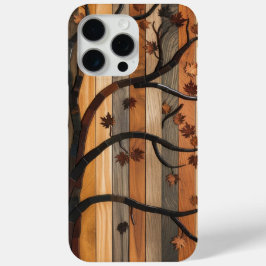 Natuur's Art: Houten Plank Tree Mozaïek Telefoonho iPhone 15 Pro Max Hoesje