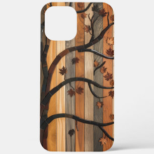 Natuur's Art: Houten Plank Tree Mozaïek Telefoonho iPhone 12 Pro Max Hoesje