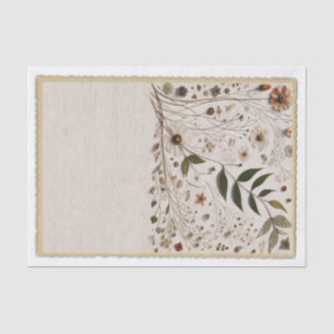 Natuur's Beauty Botanische Bloemen & Bladeren Brui Tissuepapier