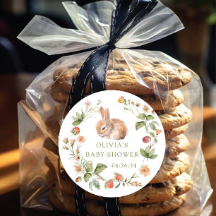 Natuur's Delight Bunny Baby shower Ronde Sticker