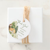 Natuur's Delight Fox Baby shower Favor Gift Label (In situ)