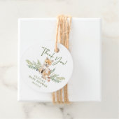 Natuur's Delight Fox Baby shower Favor Gift Label (In situ)