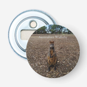natuur's Feast: een Wallaby's Snack Break Button Flesopener