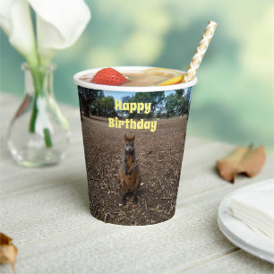 natuur's Feast: een Wallaby's Snack Break Papieren Bekers
