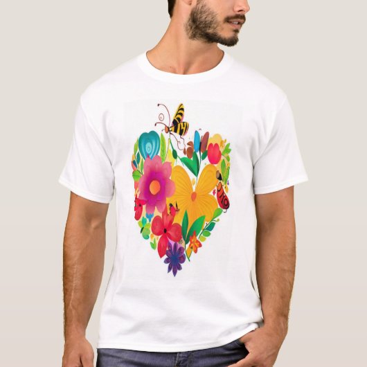 Natuur's hart van liefde T-shirt (Voorkant)