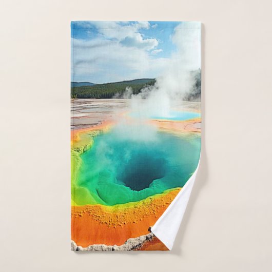 Natuur's kleurrijke Hot Spring Art Bad Handdoek (Handdoek)