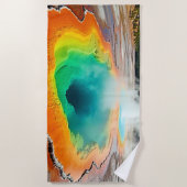 Natuur's kleurrijke Hot Spring Art Strandlaken (Voorkant)