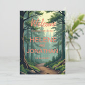 Natuur's Path: een serene bruiloft uitnodiging Kaa (Staand voorkant)