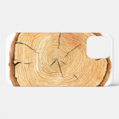 Natuur's Rings: Tree Texture Triumph Case-Mate iPhone Case (Achterkant (horizontaal))