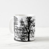 Natuur's Serenity Coffee Mok - Tree & Forest Art (Voorkant links)