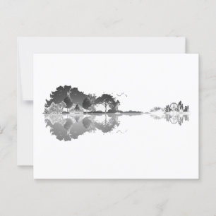 Natuur's Song: Forest Landscape Guitar Art Briefkaart