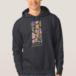 natuur's symfonie kleurrijke minimalistische retro hoodie