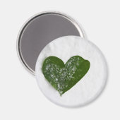 Natuur's Wintersneeuw Romantisch Hart van Liefde Magneet (Voorkant / Achterkant)