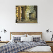 Natuurstenen open haard canvas afdruk (Insitu (Slaapkamer))