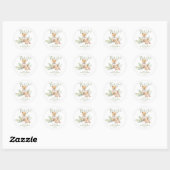 Natuurvreugde Vos Baby Shower Ronde Sticker (Vel)