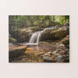 Natuurwaterval in het bos legpuzzel