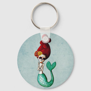 Nauctical Day of the Dead Lovely Mermaid Sleutelhanger