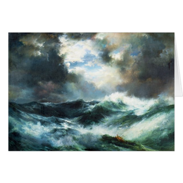 Naufrage éclairé par la lune en mer (Devant horizontal)