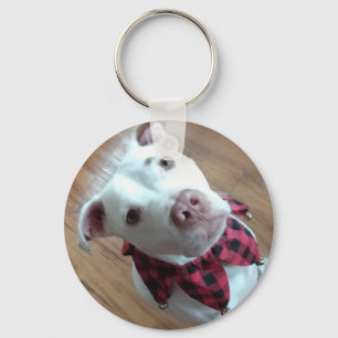 Nauga de Witte hond Sleutelhanger