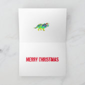Naught of nice Santa Triceratops dino quote Kaart (Binnen)