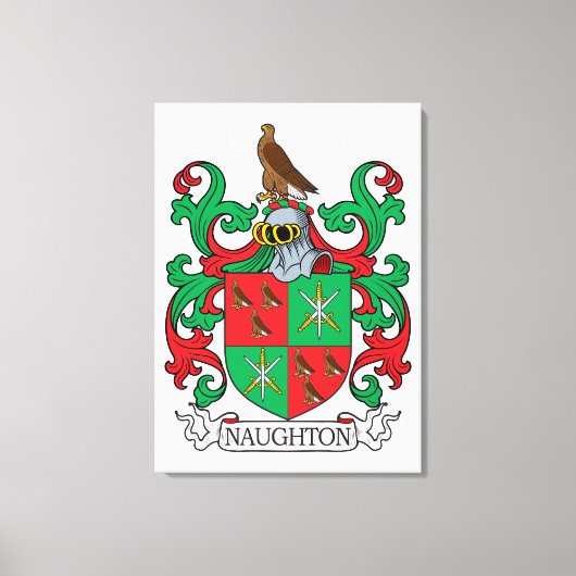 Naughton Family Crest Canvas Afdruk (Voorkant)