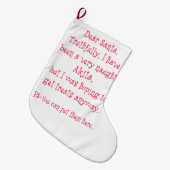 Naughty Akita Grote Kerstsok (Voorkant (Hangend))