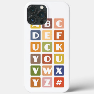 Naughty Alphabets iPhone 4 case-mate 13 Pro Max Hoesje