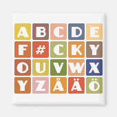 Naughty Alphabets magnet Magneet (Voorkant)