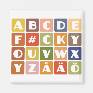 Naughty Alphabets magnet Magneet