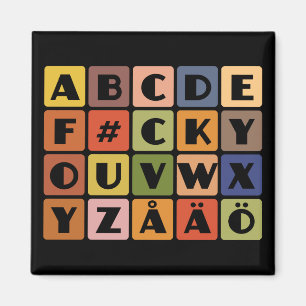 Naughty Alphabets magnet Magneet