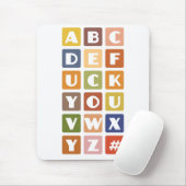 Naughty Alphabets mousepad Muismat (Met muis)