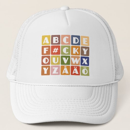 Naughty Alphabets pet - kies kleur (Voorkant)