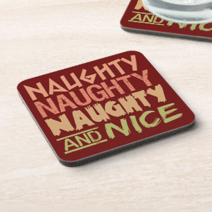 Naughty AND Nice dessous de verre personnalisés