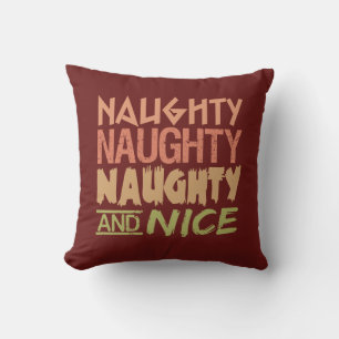 Naughty AND Nice oreiller à jetons personnalisé