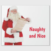 Naughty and Nice Wrapping Paper Cadeaupapier (Vlak)