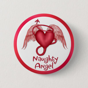 Naughty Angel Ronde Button 5,7 Cm