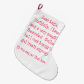 Naughty Bearded Collie Grote Kerstsok (Voorkant (Hangend))