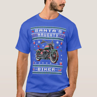 Naughty Biker Ugly Christmas Sweater T-shirt
