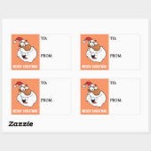 Naughty Black Santa Claus Gift Label Sticker (Vel)