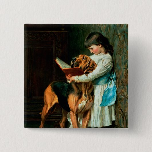 Naughty Boy of Verplichte Opleiding Vierkante Button 5,1 Cm (Voorkant)