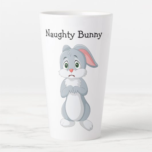 Naughty Bunny Latte Mug (Devant)