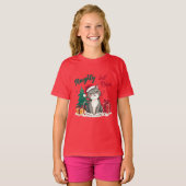 Naughty But Nice Cat Christmas T-shirt (Devant entier)