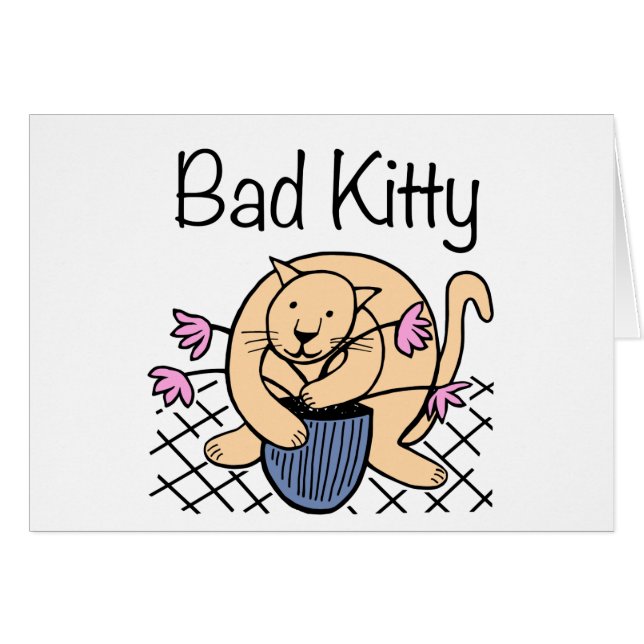 Naughty Cat Cartoon (Voorkant Horizontaal)
