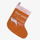 Naughty Cat Christmas Grote Kerstsok (Voorkant (Hangend))