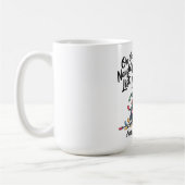 Naughty Cat Christmas Mug – Funny Santa Hat  (Gauche)