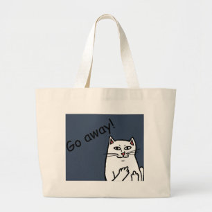 Naughty Cat Grote Tote Bag