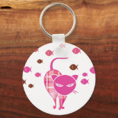 Naughty Cat Sleutelhanger (Voorkant)