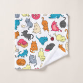 Naughty Cats Kittens Crowd Bad Handdoek (Wasdoekje)